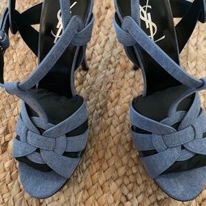 Saint Laurent Tribute Sandal 38 1/2 New w/out bx